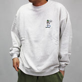 ★超人氣鬍子大叔系列★厚款帶毛圈刺繡鬍子運動衫 /灰色 ZHB001