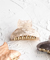 【日本製】貓咪迷你髮夾 Ivory色 MUK003