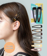 【日本製】67mm防滑髮夾(2個入) 黑色/琥珀色 MUK004