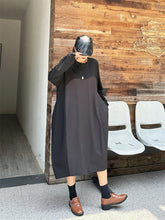 女裝上衣 長款連衣裙 圓領 休閒 長袖 韓風 2025秋季新款 SBY005