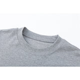 新款圓領帽長袖T 男女皆宜 復古印花/灰色 SBY007