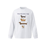 新款圓領帽長袖T 男女皆宜 復古印花/白色 SBY008