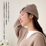 針織帽 字母標誌 人氣的C 針織羅紋帽 / 紅色 STR003