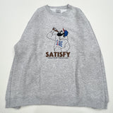 ★觸感絕佳的運動衫★內刷毛大刺繡運動衫 /灰色 ZHB003