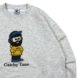 ★人氣角色★ OZZY 抓絨刺繡衛衣 [2025秋冬新品] /灰色 ZHB13