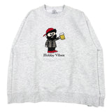 ★人氣角色★ OZZY 抓絨刺繡衛衣 [2025秋冬新品] /灰色 ZHB16