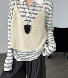 女裝上衣 背心 T恤 V領 4色 韓風 2025夏秋新款 /黃色 SBY002