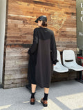 女裝上衣 長款連衣裙 圓領 休閒 長袖 韓風 2025秋季新款 SBY005