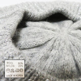 貼合舒適 羊毛混紡針織貝雷帽 /灰色 STR022