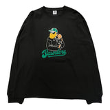 髭佐賀毛氈刺繡長袖T卹 [2025秋冬新品] /黑色 ZHB19