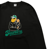 髭佐賀毛氈刺繡長袖T卹 [2025秋冬新品] /黑色 ZHB19