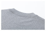 新款圓領帽長袖T 男女皆宜 復古印花/灰色 SBY007
